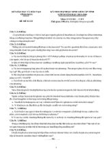 Kỳ thi chọn học sinh giỏi cấp tỉnh lớp 10 năm học 2013-2014 môn sinh học